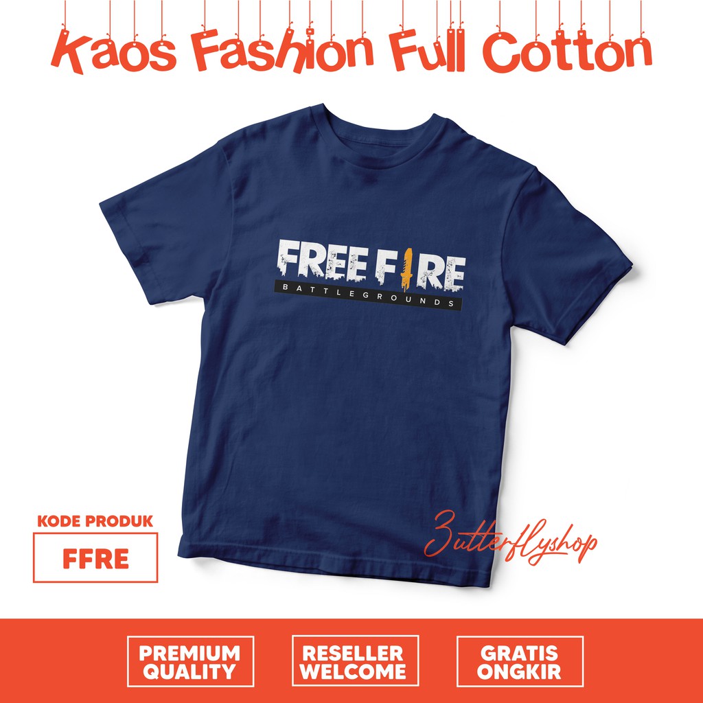 [KAOS ANAK] Free fire laki boys premium full katun cotton export quality grosir