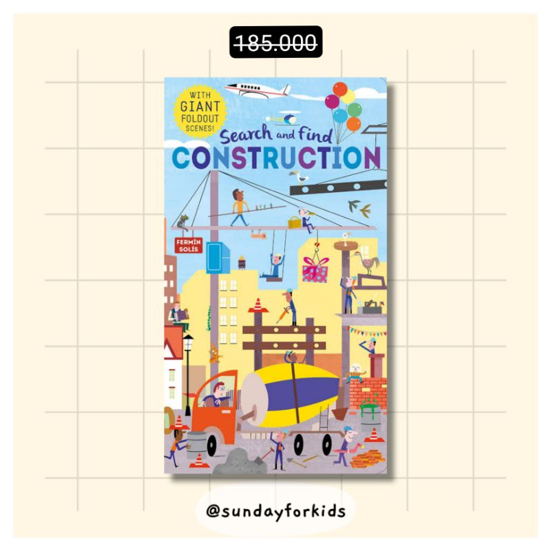 Search and Find Construction • Big Bad Wolf • Buku Import Anak