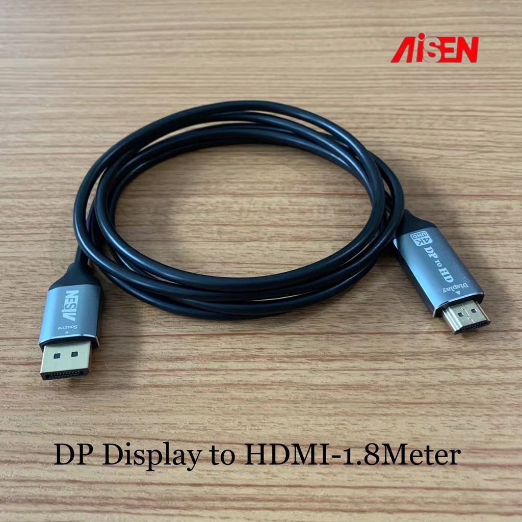 CONVERTER Display Port TO HDmi-1.8Meter 4K AISEN# DP TO HDmi-1.8M AISEN