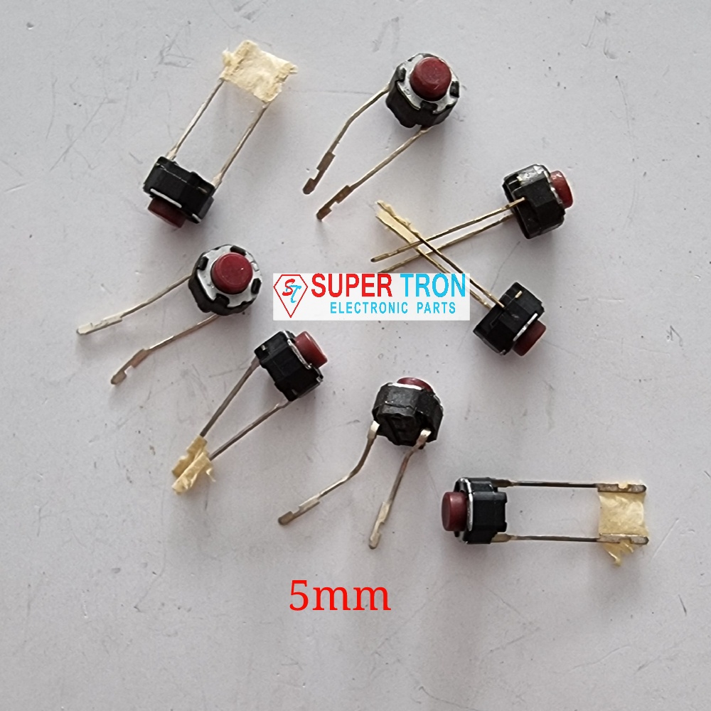 Tactile Tact Switch 6x6x5mm 2pin Bulat - 10pcs