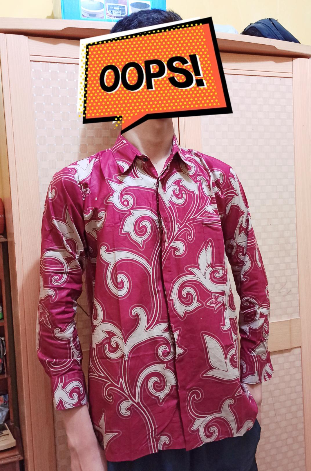 Atasan Batik Pria Lengan Panjang Kenongo Hem Padi Pekalongan M L Xl Xxl