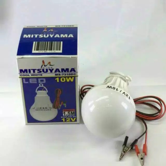Lampu LED DC 12v 10 WATT Bohlam AKI Emergency Mitsuyama