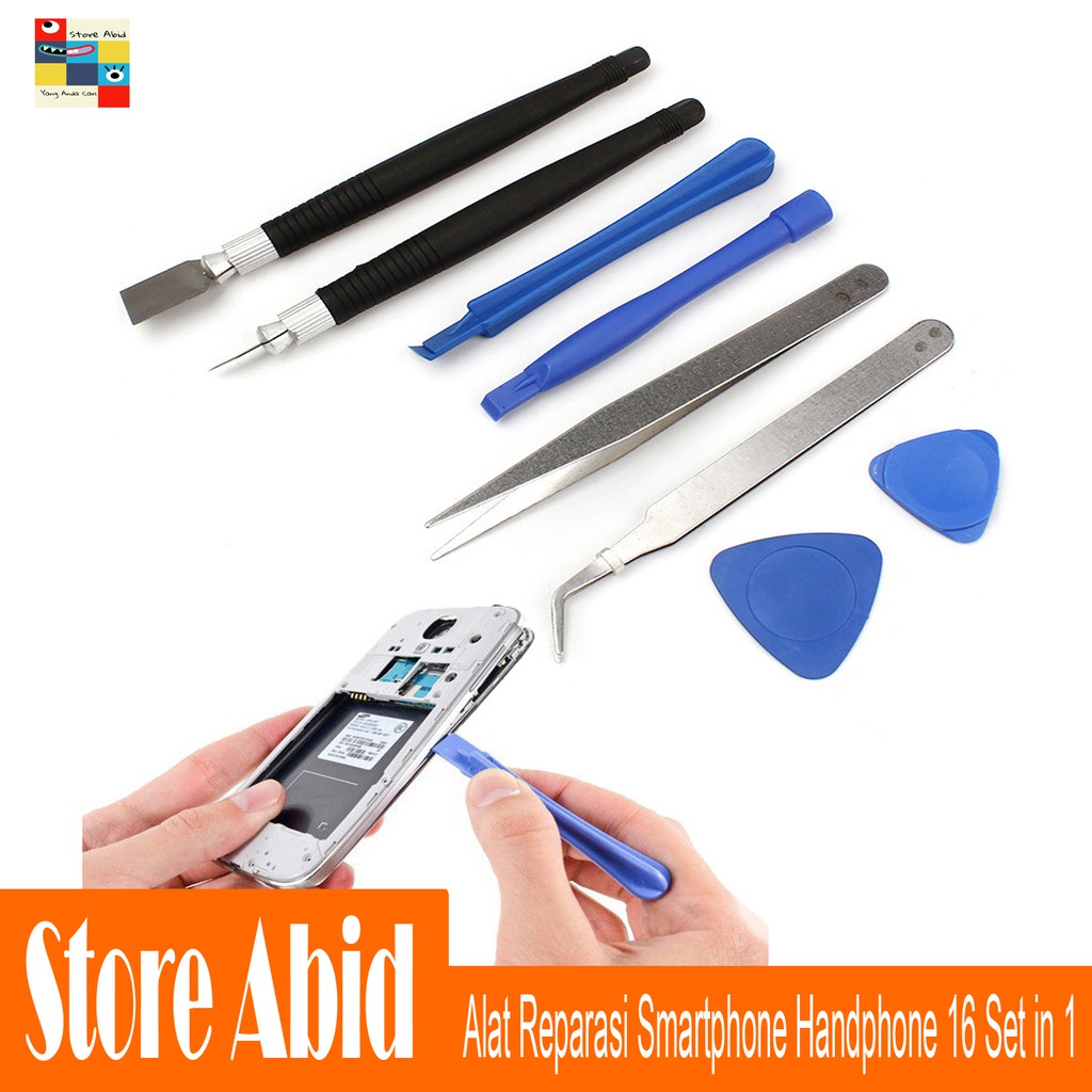 Peralatan Reparasi Handphone 16 in 1 Repair Tools Set Handphone Smartphone