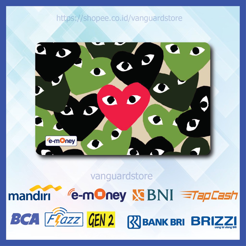 KARTU E MONEY E TOLL DE COMME DES GARCONS ANIME 67 EMONEY MANDIRI FLAZZ BCA TAPCASH BRIZZI -1 SISI