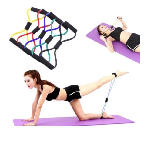 Polkadope Official - Tali Elastis Yoga Bantu Otot Elastic Band Gym Fitness Pilates Stretch