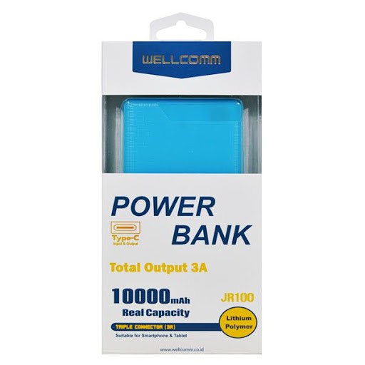 POWERBANK PB POWER BANK WELLCOMM 10000 mAh JR100