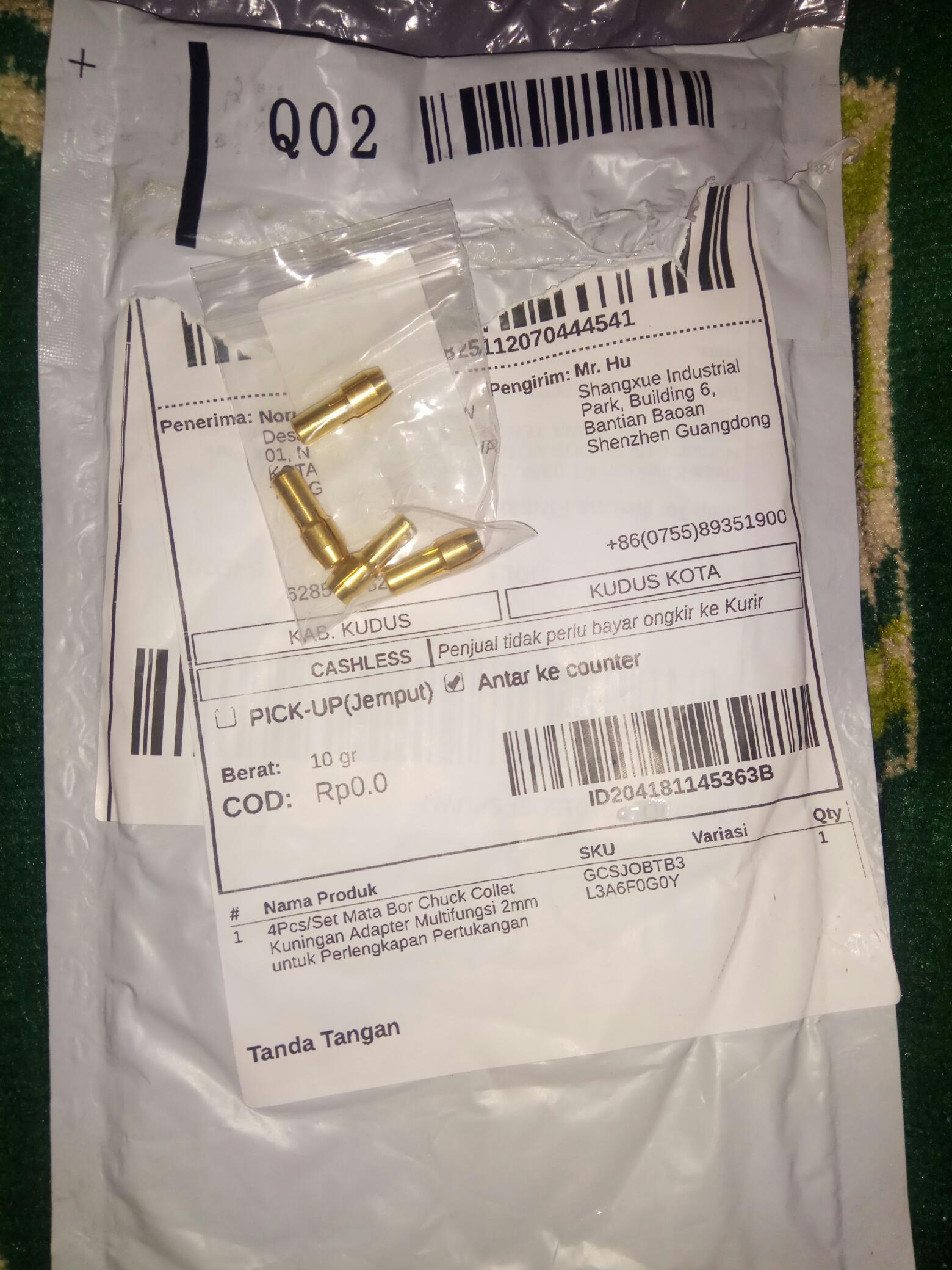 Yoaushop 4pcs/set Mata Bor Chuck Collet Kuningan Adapter Multifungsi 2mm Untuk Perlengkapan Pertukangan