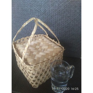  Anyaman  Bambu Tas  Hidangan Isi 2 Besek  uk Tas  18x18x15 uk 