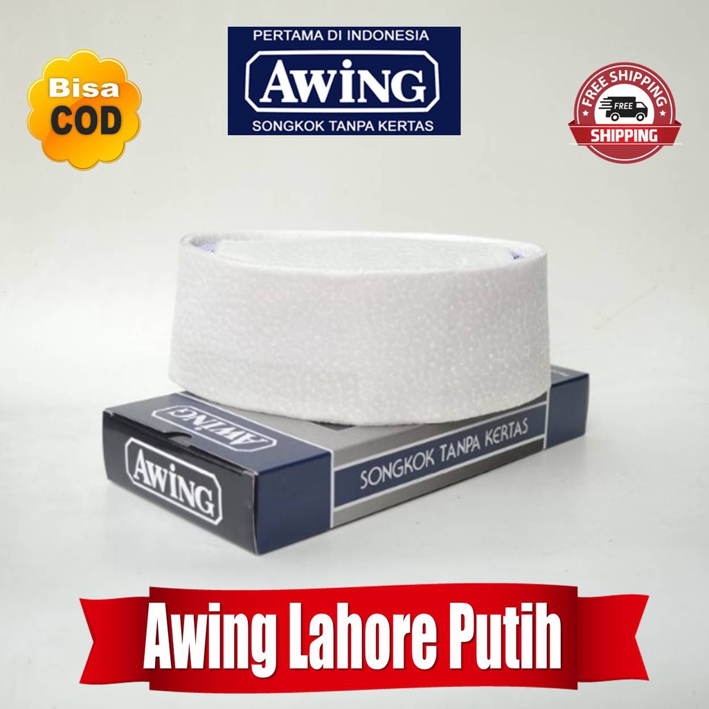 Songkok Awing Lahore Songkok Putih Awing Original