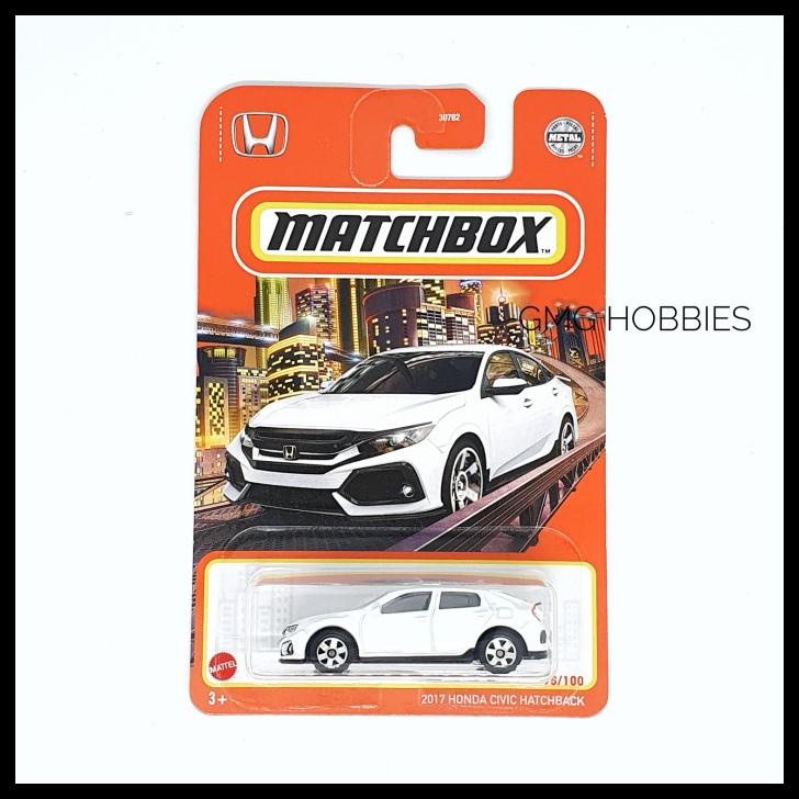 2017 Honda Civic Hatchback Putih Matchbox Diecast Mobil 092021