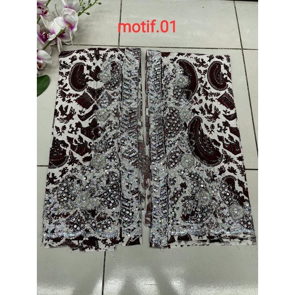 kain wiru pengantin/Rok kebaya payet sepasang instan..