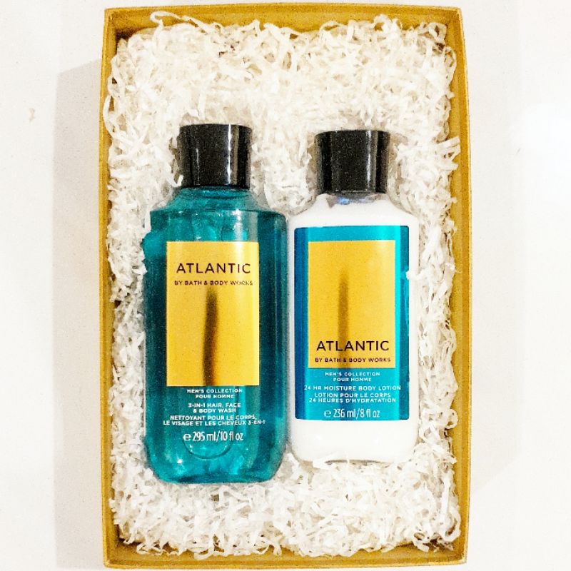 BBW MEN ATLANTIC GIFT SET PAKET BATH &amp; BODY WORKS