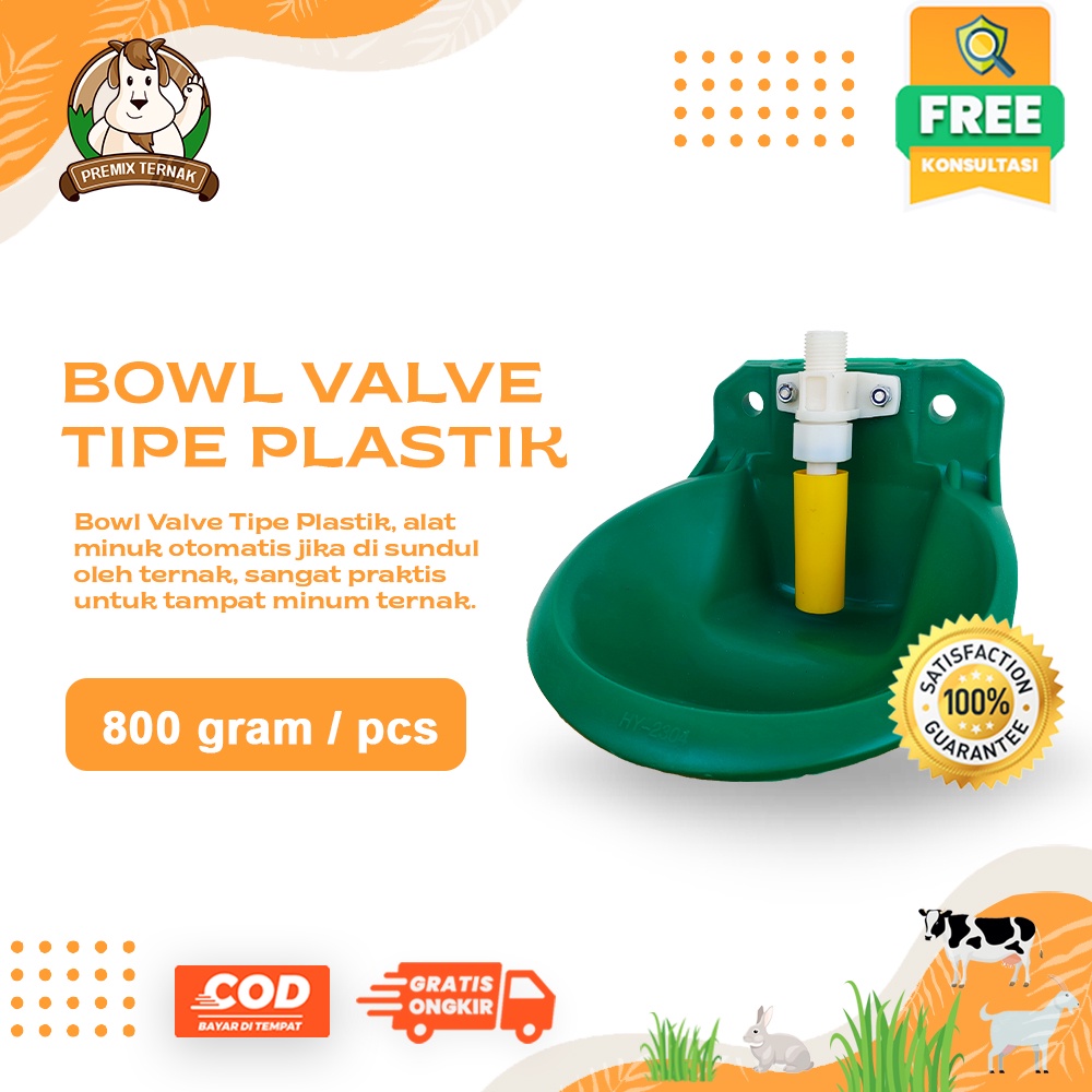 Tempat Minum Kambing Domba Babi Otomatis I Bowl Valve Plastik