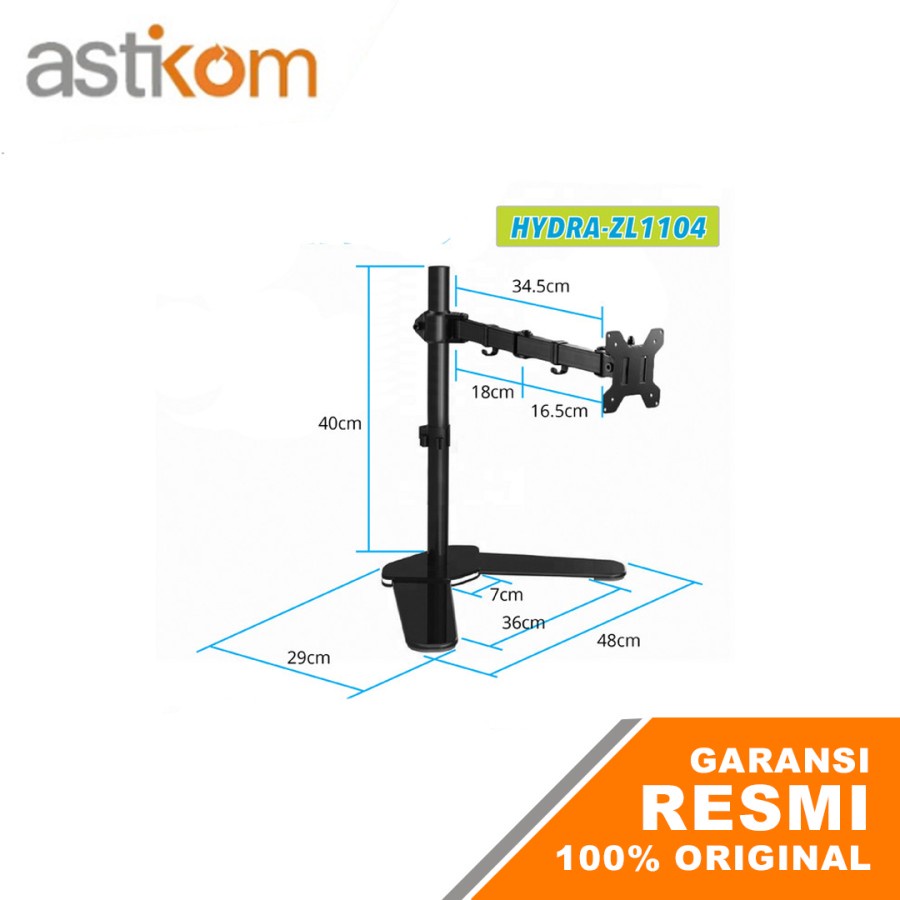 Bracket Meja LCD LED TV Monitor 13&quot; - 27&quot; OXIMUS HYDRA ZL1104