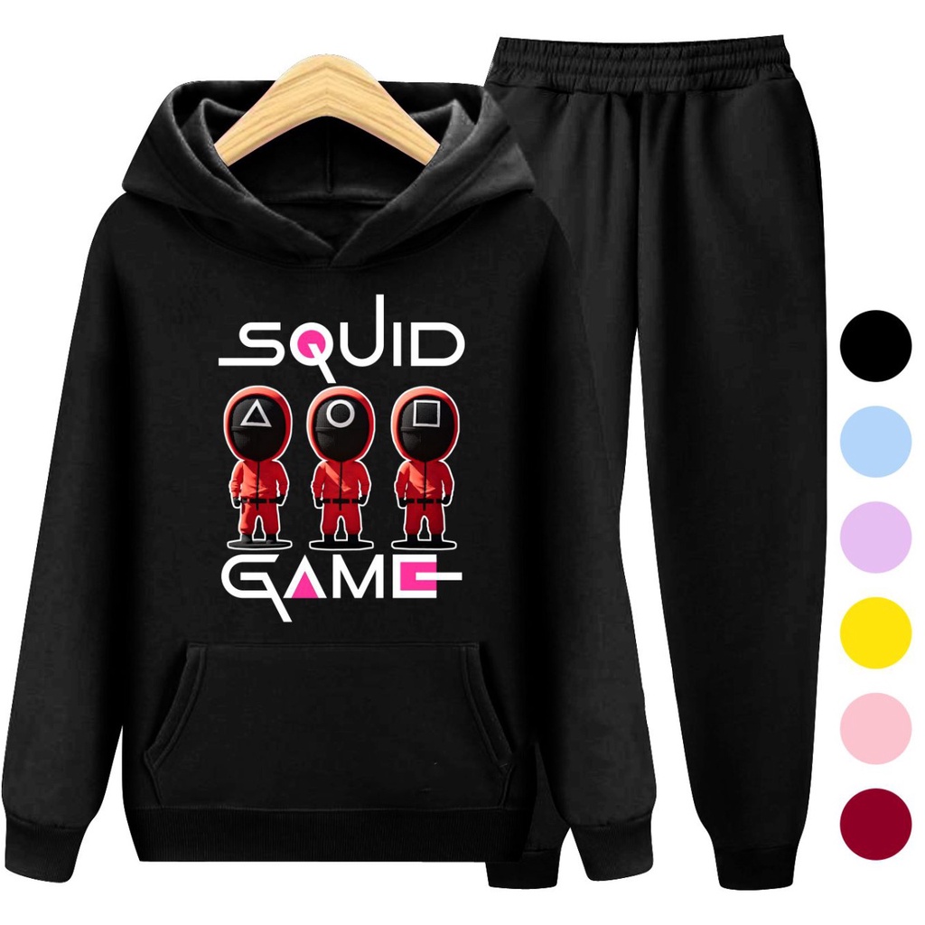 Setelan Anak Sweater Hoodie SQUID GAME / Sweater Anak Size S, M, XL , XXL