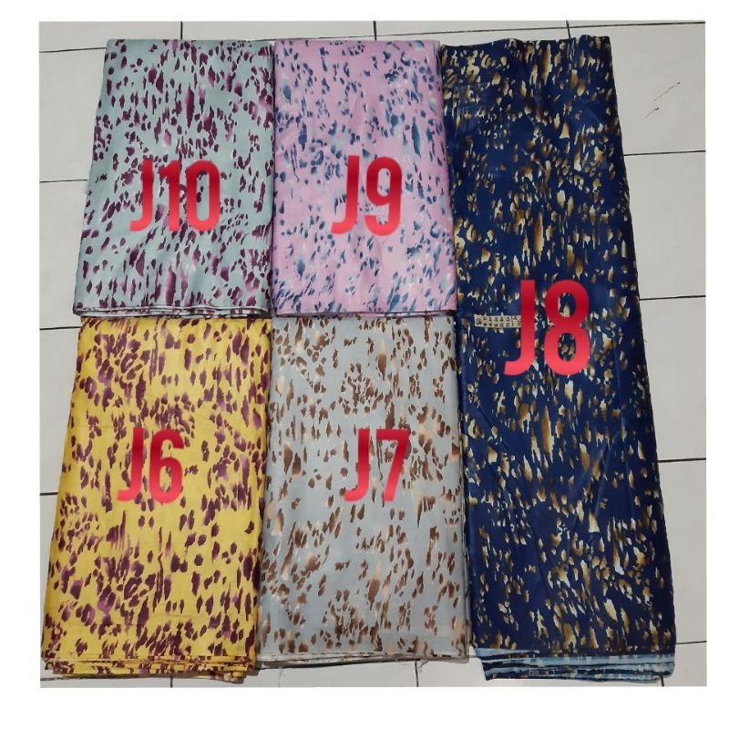Kain Rayon Santung Motif Leopard Harga Per 0 5 M Shopee Indonesia