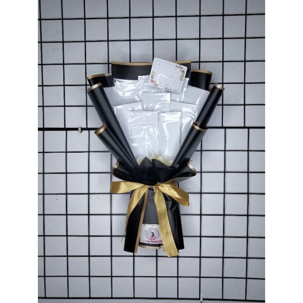 

REAL PICT / Buket Uang Medium Hitam Money Buket 10 Lembar