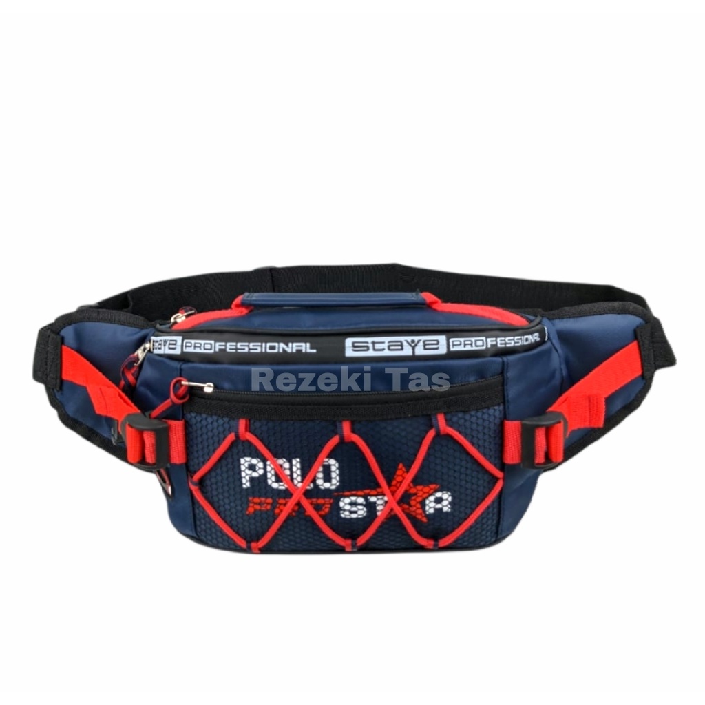 Waistbag/tas Pinggang Tas Selempang Terbaru Original Polo Prostar Bahan Nilon Parasut