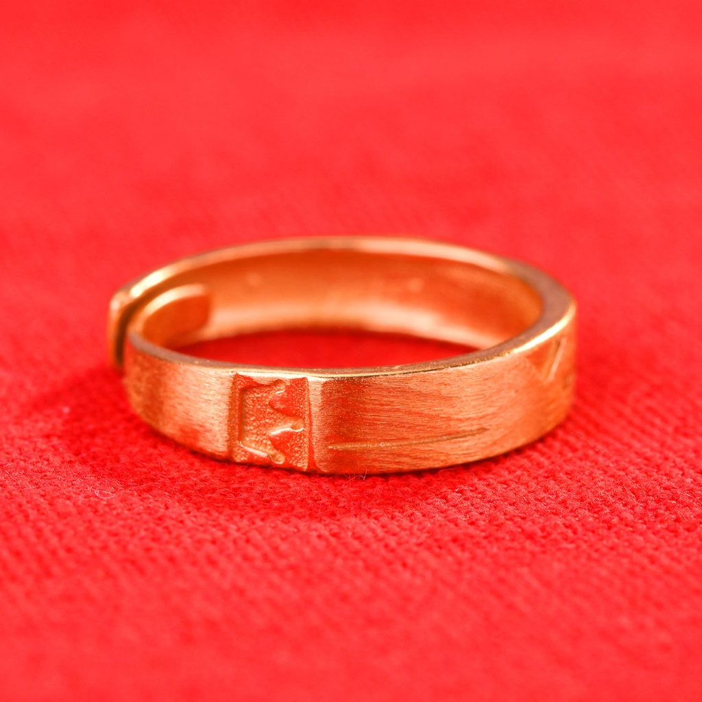 Goldkingdom Perhiasan Fashion Emas Asli Kadar 375 Bangkok Aksesoris Ready Stock Menjaga Janji Kita Cinta Hidup Cincin Berlapis Emas Pertunangan Adjustable Wanita Cincin