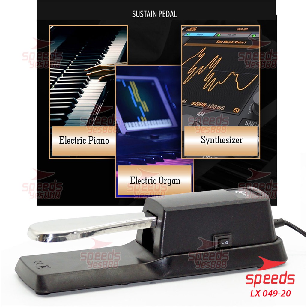 SPEEDS Alat Musik Sustain Pedal Keyboard Untuk Piano Elektrik 049-20