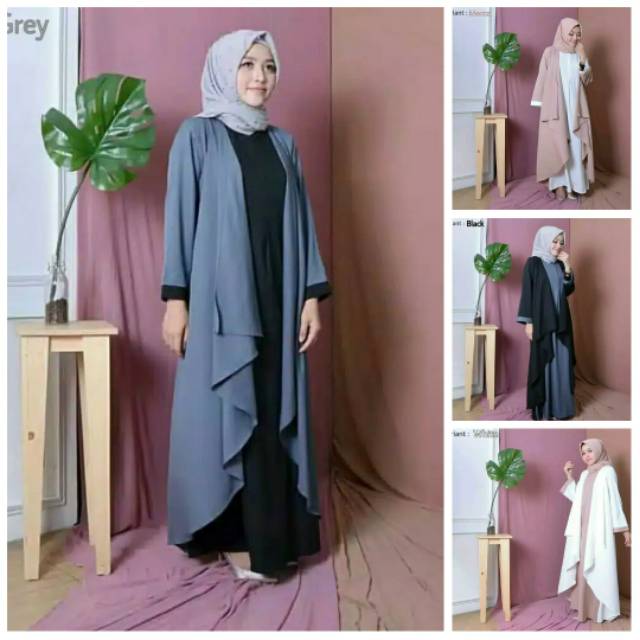 Akila dress/ gamis casual/ gamis remaja murah/ outfit kondangan