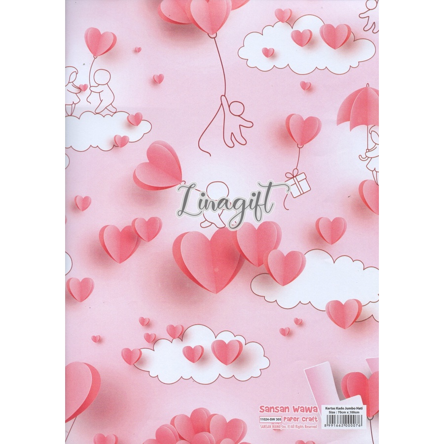 ( 5 Lembar ) JUMBO FLOWER / LOVE - KERTAS KADO SANWA - GIFT WRAP PAPER SANSAN WAWA BATIK MONOCHROME FLOWER BUNGA VINTAGE MINI ROSES RED ROSE BLUE DAISY LOVE ROMANCE HEART PINK VALENTINE WEDDING