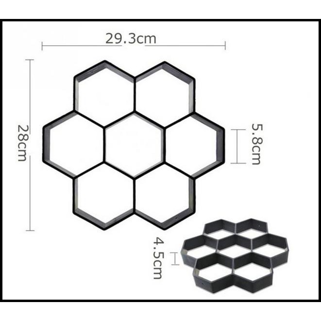 CETAKAN PAVING BLOK ATAU CETAKAN SEMEN PAVING BLOCK HEXAGONAL TAMAN