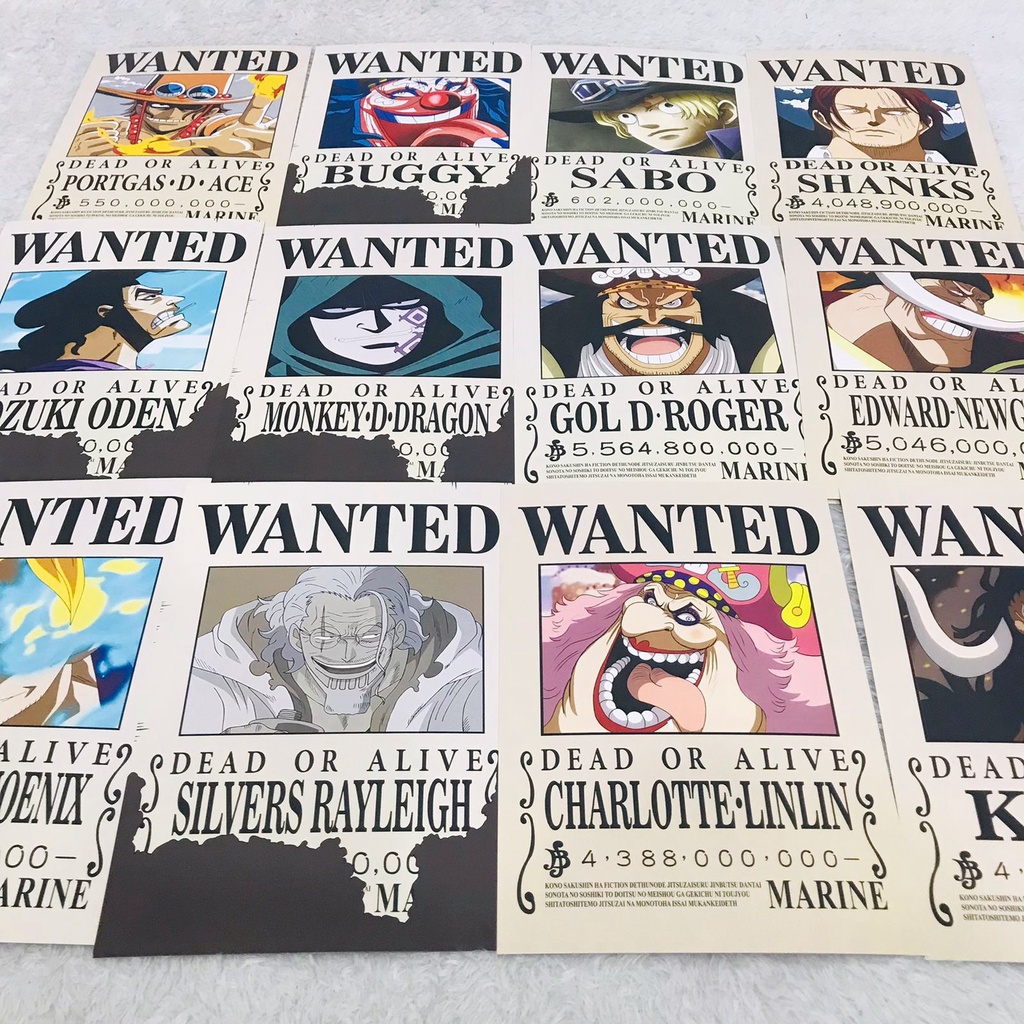 Poster Old Era Set Anime Manga One Piece Mugiwara