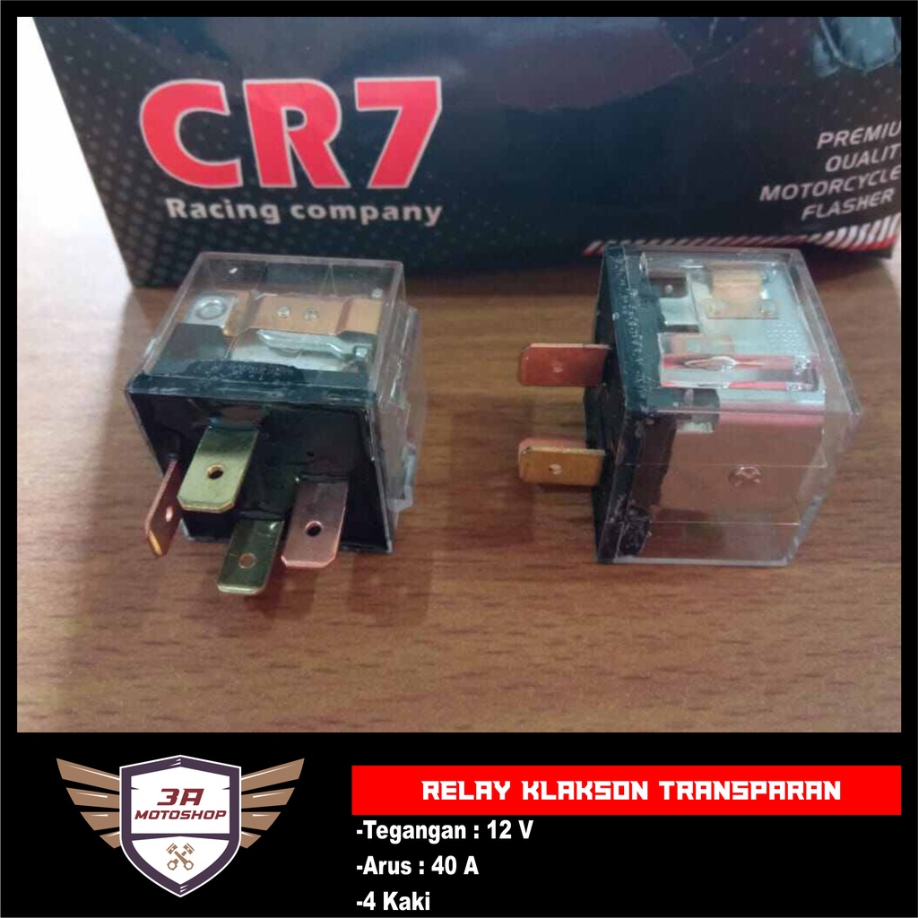 Relay Klakson Transparan 4 Kaki 12 V 40A