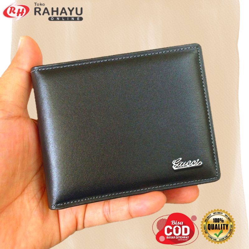 Dompet Kulit Pria Lipat Dua GC Hitam