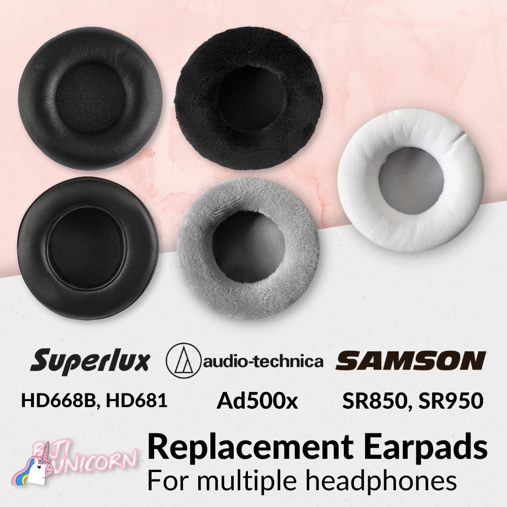 Earpad Earcup Superlux HD668B HD681 Samson SR850 SR950 ATH-Ad500x Busa Foam Bantalan