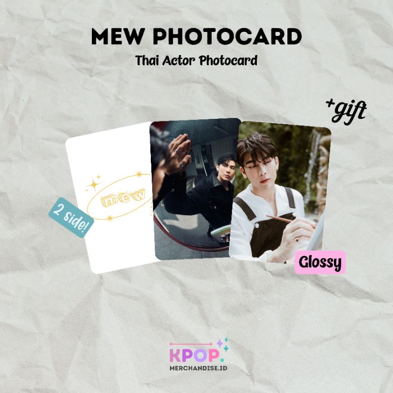 MEW SUPPASIT PHOTOCARD THAI ACTOR RAIKANTOPENI