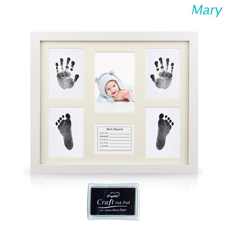 Mary Frame Foto Dengan Cetakan Telapak Tangan / Kaki Bayi Newborn Untuk Hadiah Ulang Tahun / Baby Shower