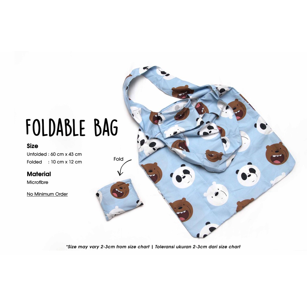 Jual Foldable Shopping Bag / Tas Lipat / Tas Belanja (CUSTOM/PO