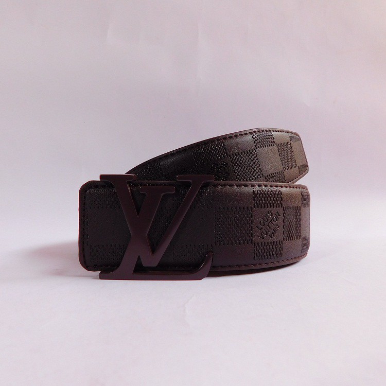 GESPER IKAT PINGGANG KANTOR PRIA IMPORT - LOUIS VUITTON LV 132 BROWN