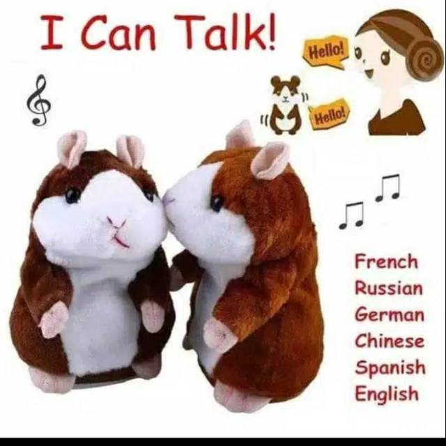 HAMSTER TALKING / BONEKA HAMSTER BISA BICARA / BONEKA HAMSTER NGOMONG