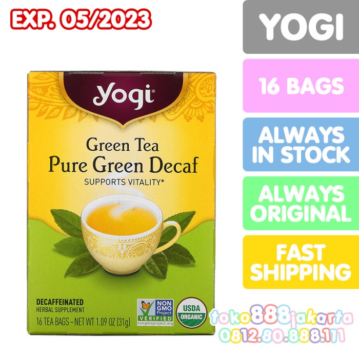 

ORIGINAL MURAH YOGI TEA GREEN TEA PURE GREEN DECAF TEH HERBAL ORGANIK