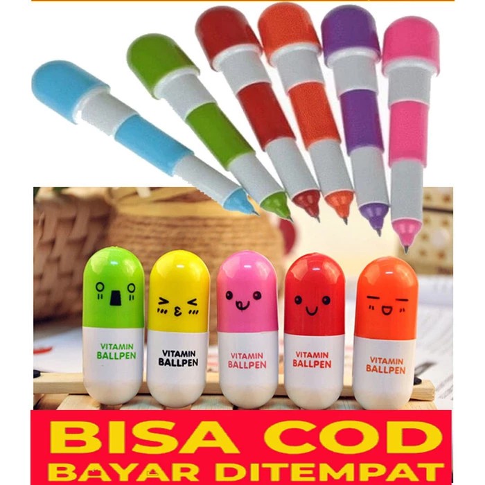 

RT065 SOUVENIRh Pulpen Kapsul Vitamin Multicolor