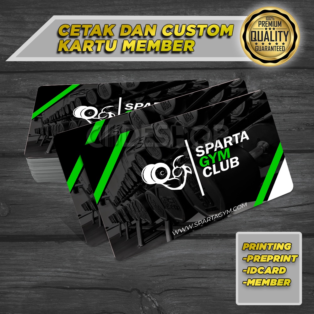 

Cetak Kartu Pre-Printed Custom PVC Member ID Card Gym