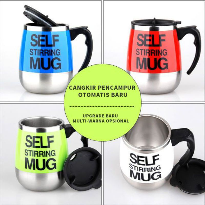 MJ88 GELAS MUG PENGADUK OTOMATIS DAN PRAKTIS 400ML / STIRRING MUG ORI SUPER MURAH