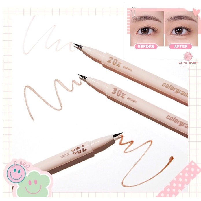 Colorgram Re-Forming Brush Liner Shade Creation Liner 20% 30% 70%