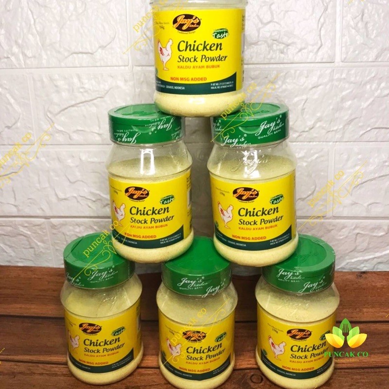 

Jays Chicken Stock / Kaldu Ayam Bubuk 150 Gr NO MSG dan HALAL