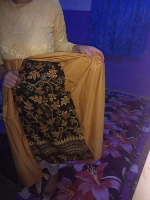 Set Cp Sarwendah Faridah Couple Devita Gamis Brukat Batik 8 Warna
