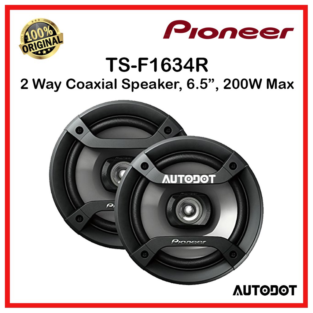 PIONEER TS‐F1634R SPEAKER COAXIAL MOBIL TSF1634R TS F1634 R 2WAY TS F1634R PIONEER HIGH QUALITY - A-