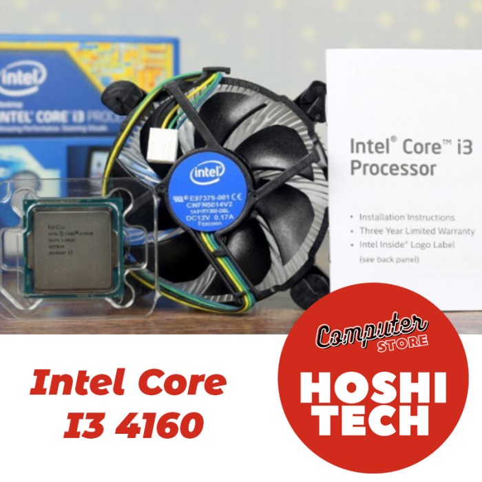 PROCESSOR INTEL CORE I3 4160 4170 TRAY + FAN LGA 1150 GARANSI 1TH