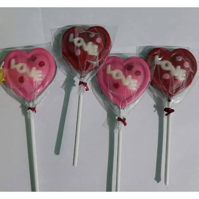 

Coklat loli bentuk hati