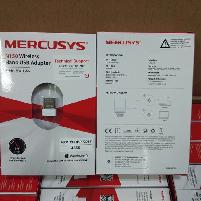 Mercusys MW150US 150Mbps Nano USB Wireless