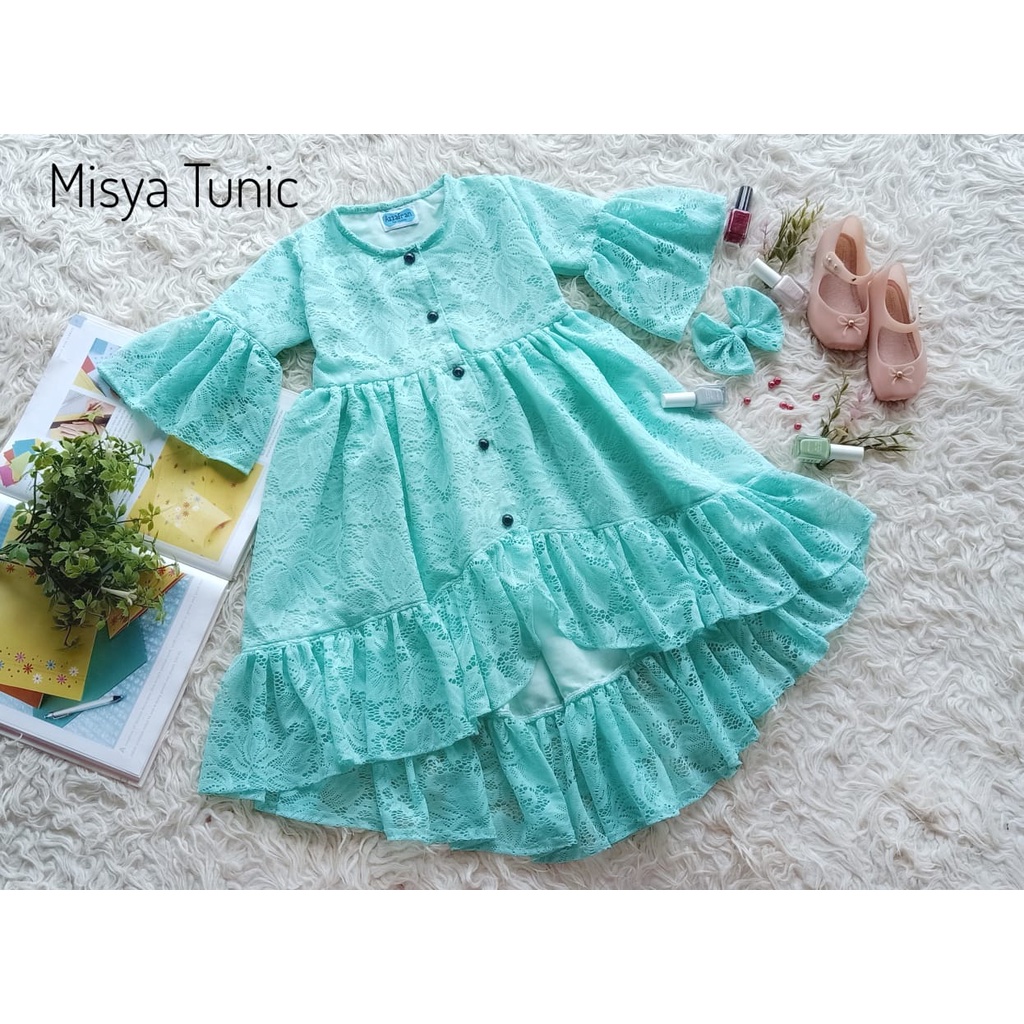 TUNIC MISYA/TUNIC BROKAT/TUNIK ANAK CEWEK/DRES BROKAT