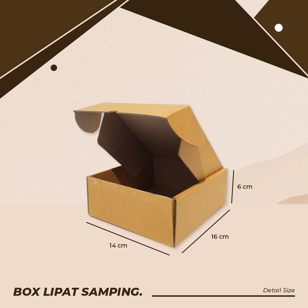 

BOX/KARDUS LIPAT SAMPING UK. 14 x 16 x 6 cm - Karton/Polos/Giftbox/Cutebox/Hampersbox/Boxkue/Custombox