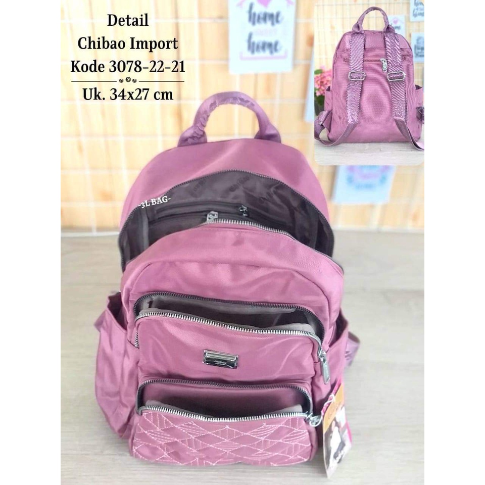 Tas Ransel Wanita Tas Chibao Ransel 3078-22 Bahan Kanvas Terbaru. Tas Wanita Tas Chibao Kanvas Chibao Ransel Import.!!!!